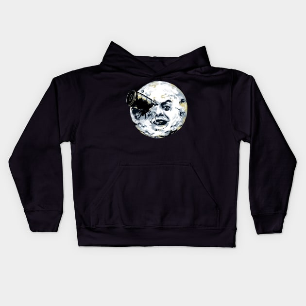 Le Voyage Dans La Lune - The Trip To The Moon Kids Hoodie by The Blue Box